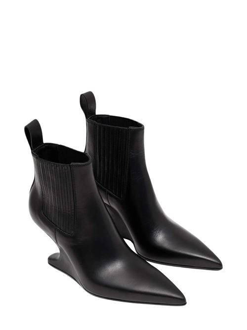 Stivaletti con zeppa scultorea RICK OWENS | RP02F5879LOOEC09